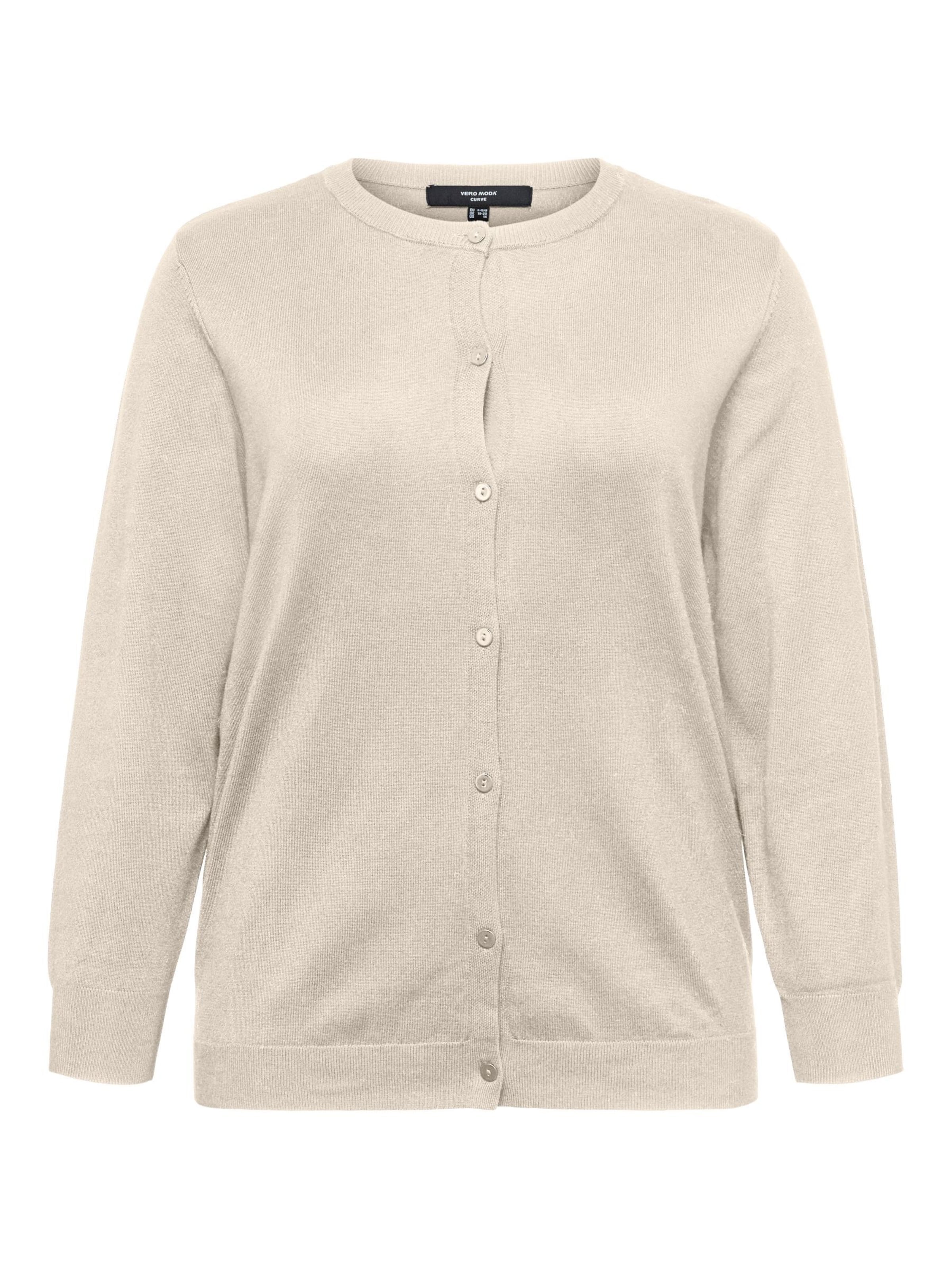 Vero Moda Curve Knit cardigan 'VMCSilje' in White: front