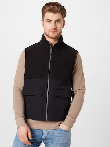 JACK & JONES Vest in Black: front