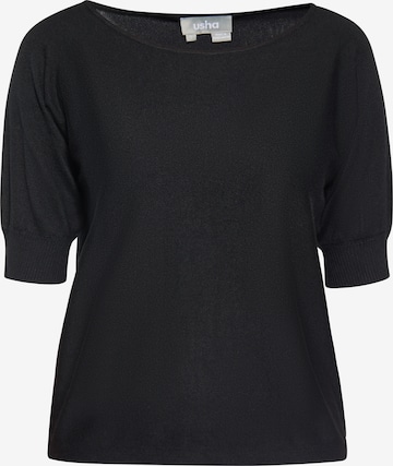 Pull-over Usha en noir : devant