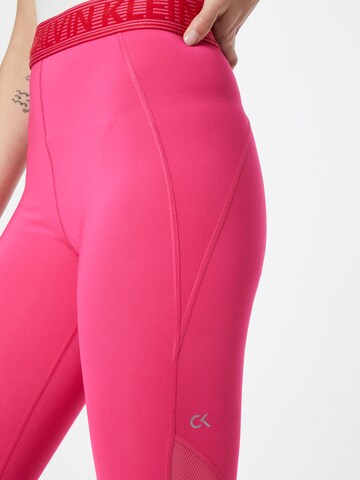 Calvin Klein Sport Skinny Spodnie w kolorze różowy