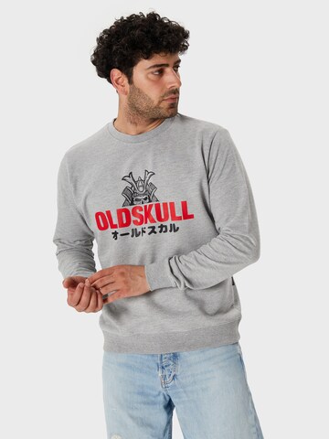 Oldskull Sweatshirt in Grijs: voorkant