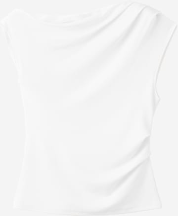 MANGO Majica 'JULINE' | bela barva: sprednja stran