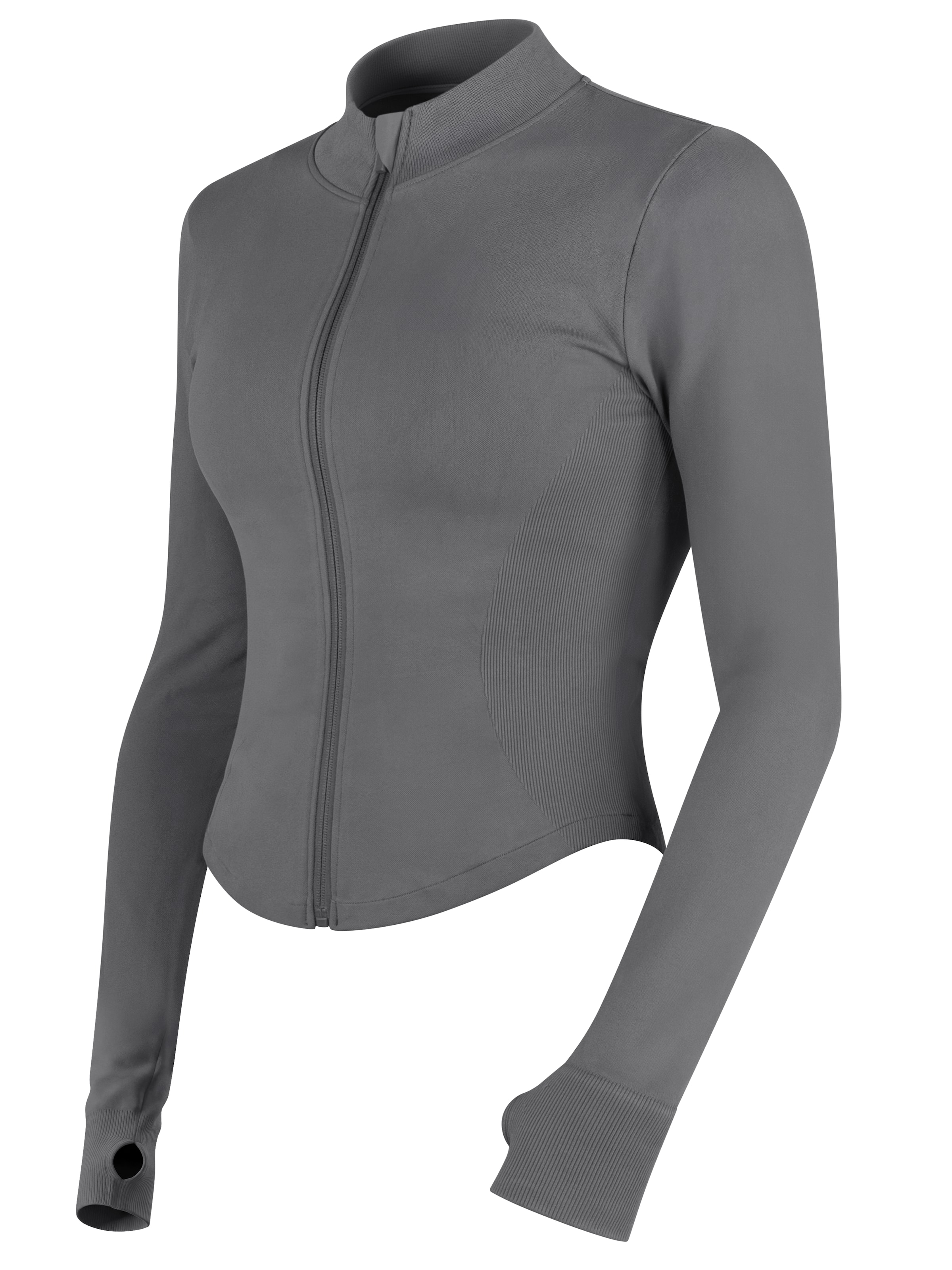 Circle Five Sportsweatjacke in Grau: Vorderseite