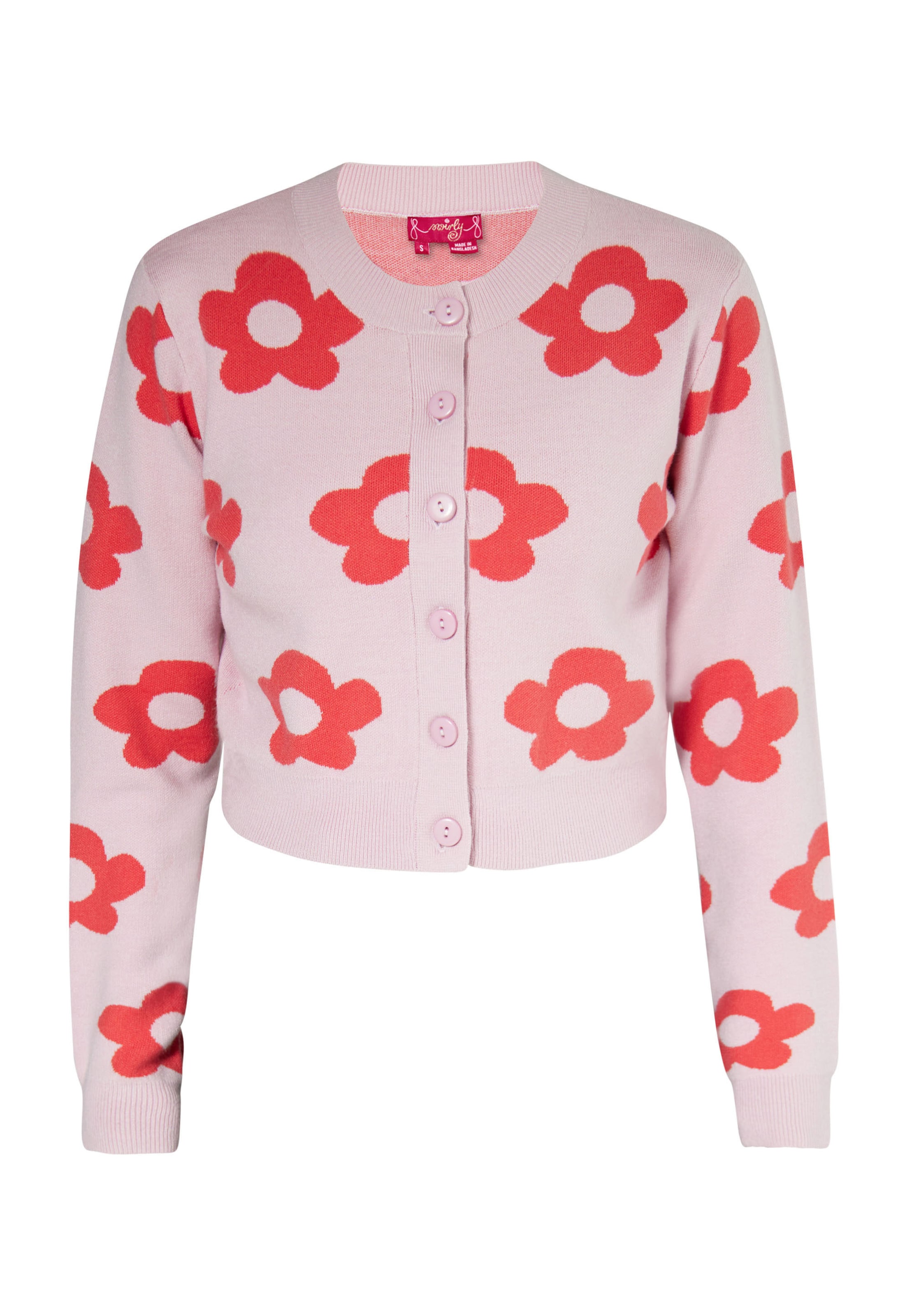 swirly - Cárdigan en rosa: frente