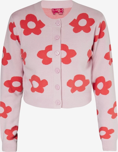 swirly Strickjacke in pink / orangerot, Produktansicht