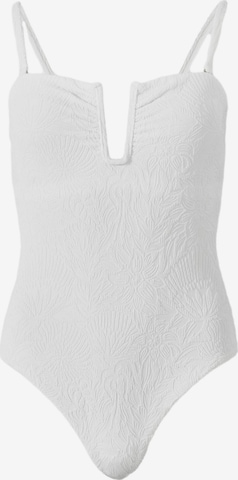 Mint Velvet Korzet Jednodielne plavky - Biela: predná strana