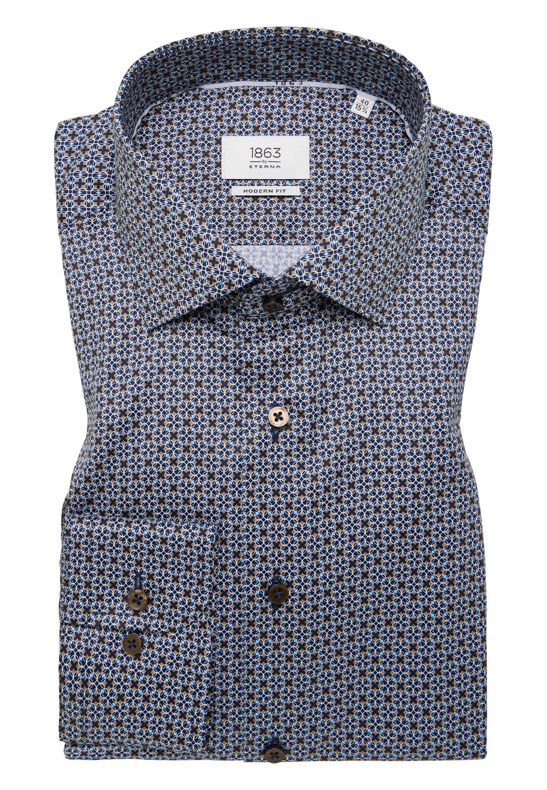 ETERNA Regular fit Button Up Shirt in Grey