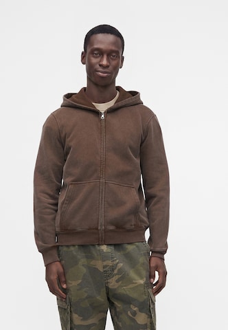 HOLLISTER Sweatjakke i brun: forside