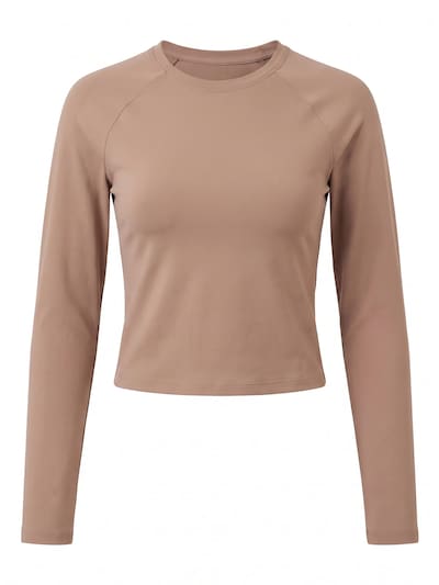 MyLibi T-shirt fonctionnel 'Top Manga Larga Hera' en XS en noisette, Vue avec produit