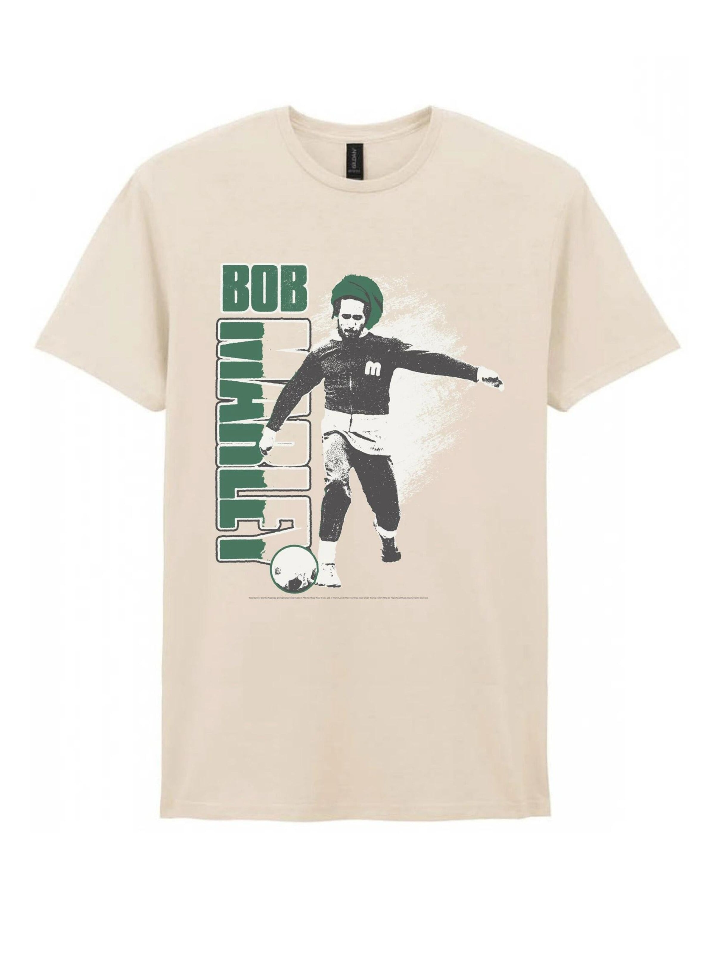 Bob Marley Shirt 'Bob Marley Football T-Shirt' in White: front