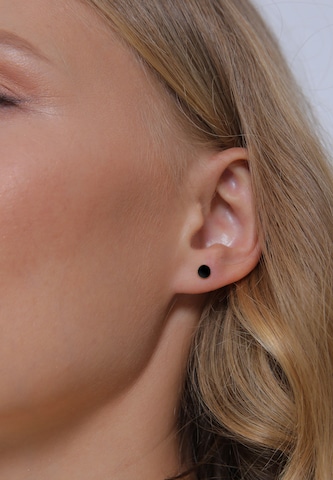 Boucles d'oreilles 'Geo' ELLI en noir : devant