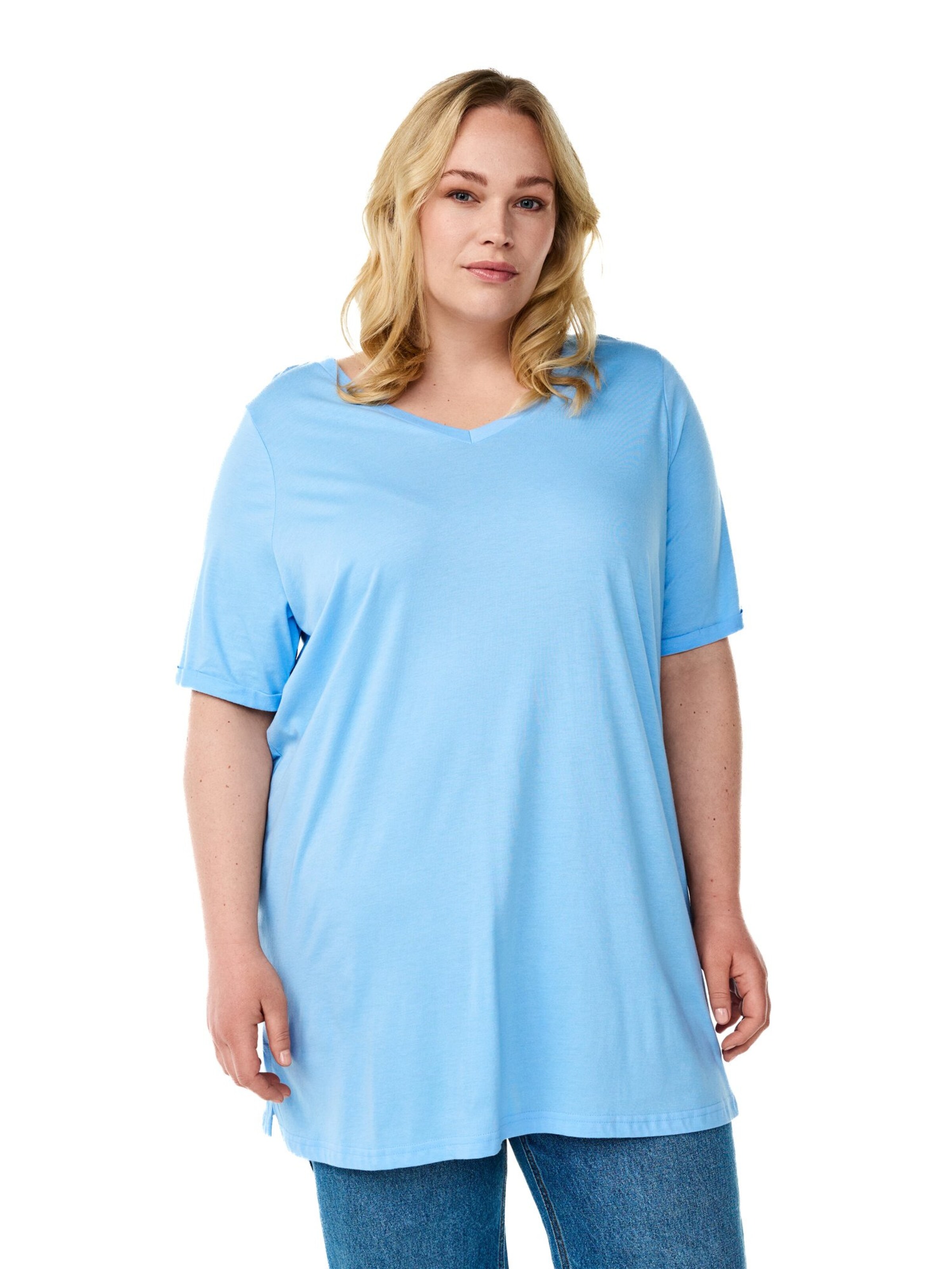 Zizzi Футболка 'Chiara' в Синий