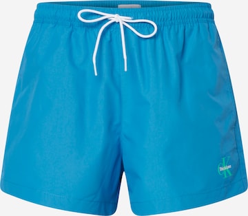 Shorts de bain Calvin Klein Swimwear en bleu : devant