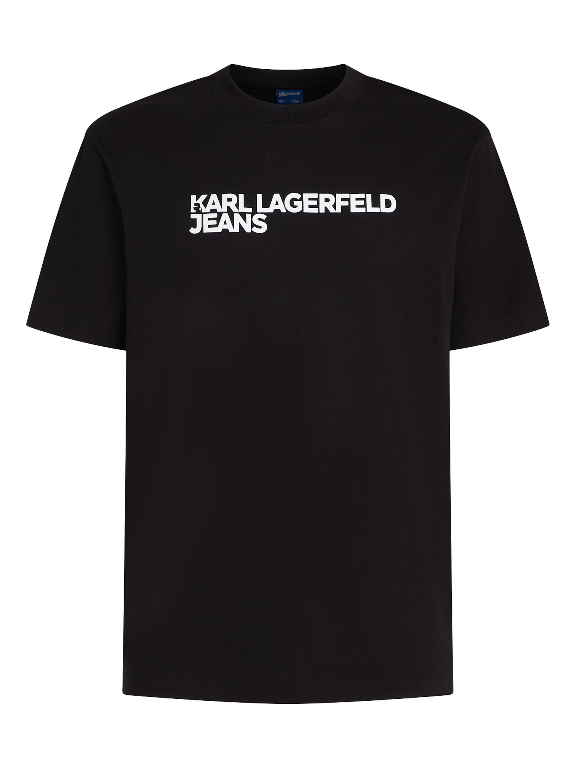 KARL LAGERFELD JEANS Тениска в черно: отпред