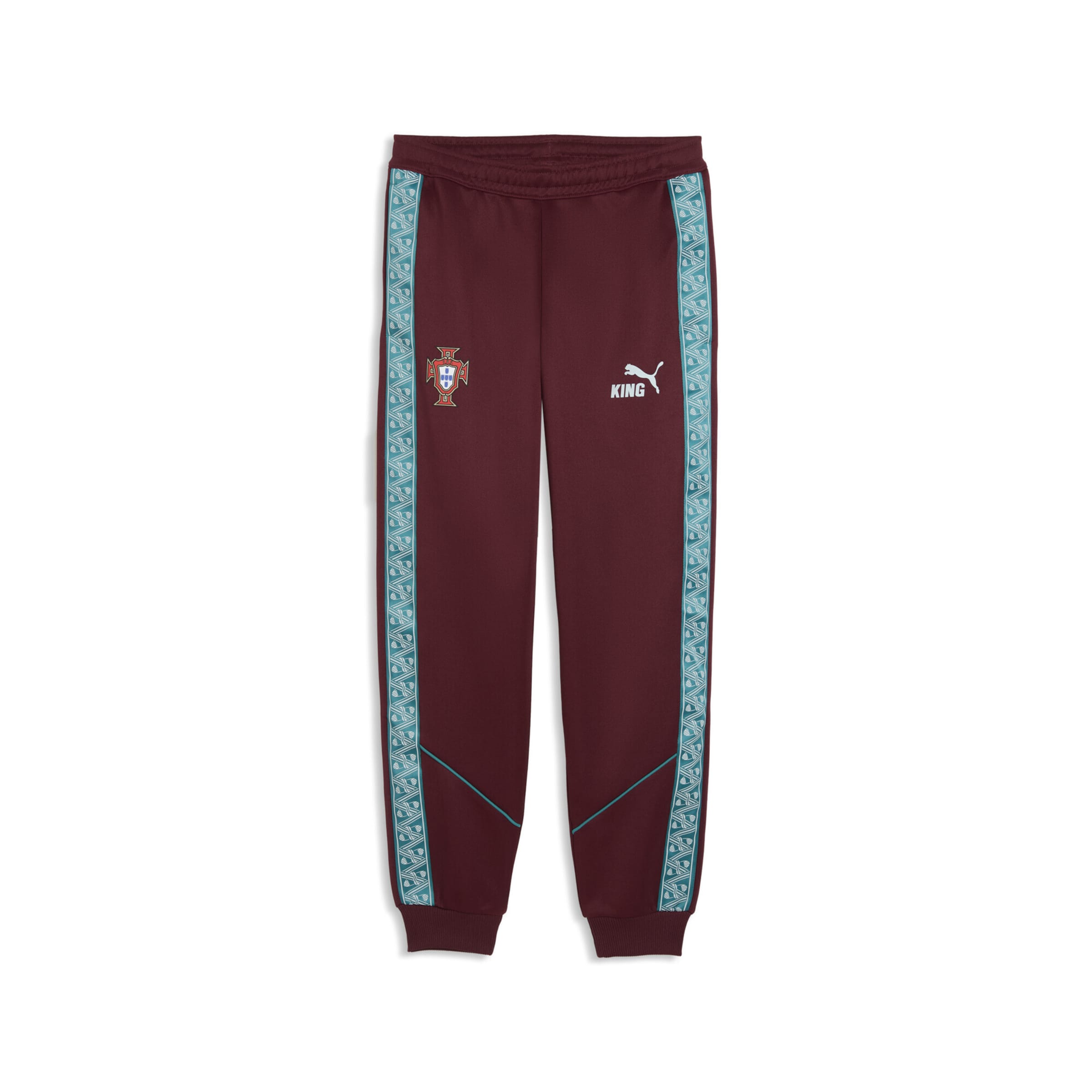PUMA Tapered Sportbroek 'Portugal KING Anthem' in Rood: voorkant