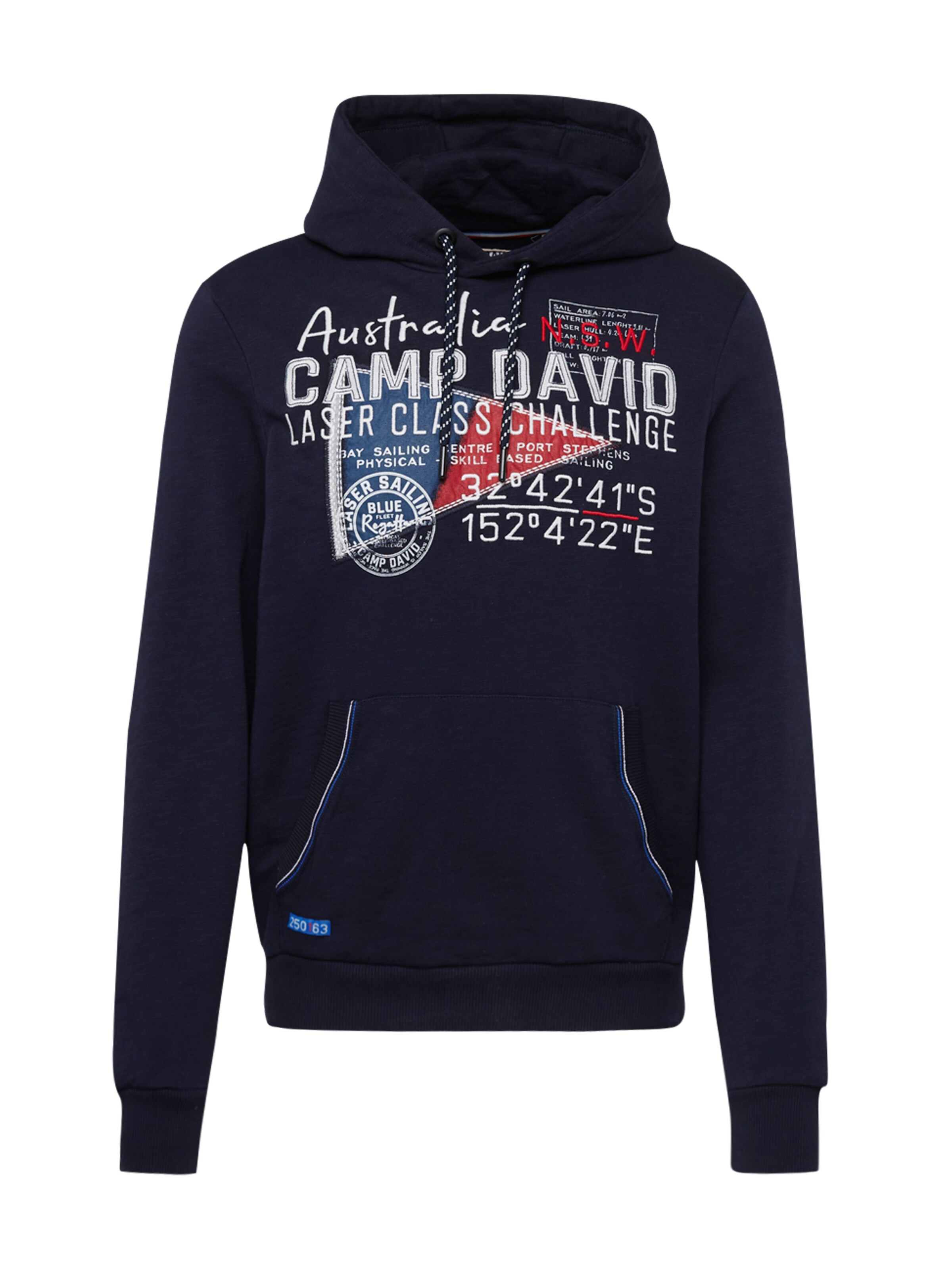 Sweat-shirt 'Laser Sailing' CAMP DAVID en bleu : devant
