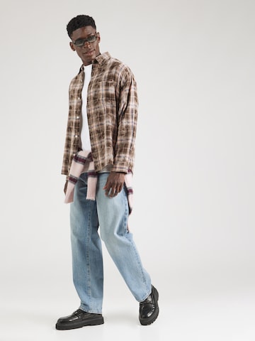 Woodbird Comfort fit Button Up Shirt 'Jong' in Brown