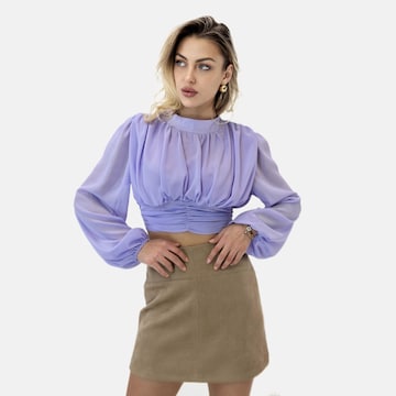 Elara Blouse in Lila: voorkant