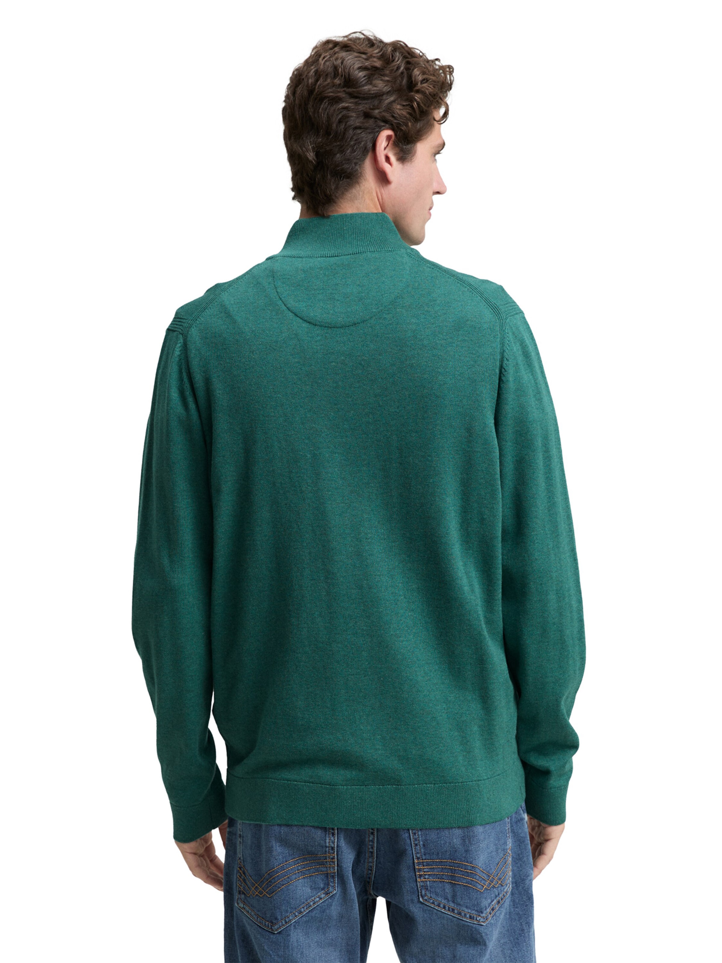 TOM TAILOR Πλεκτή ζακέτα σε πράσινο