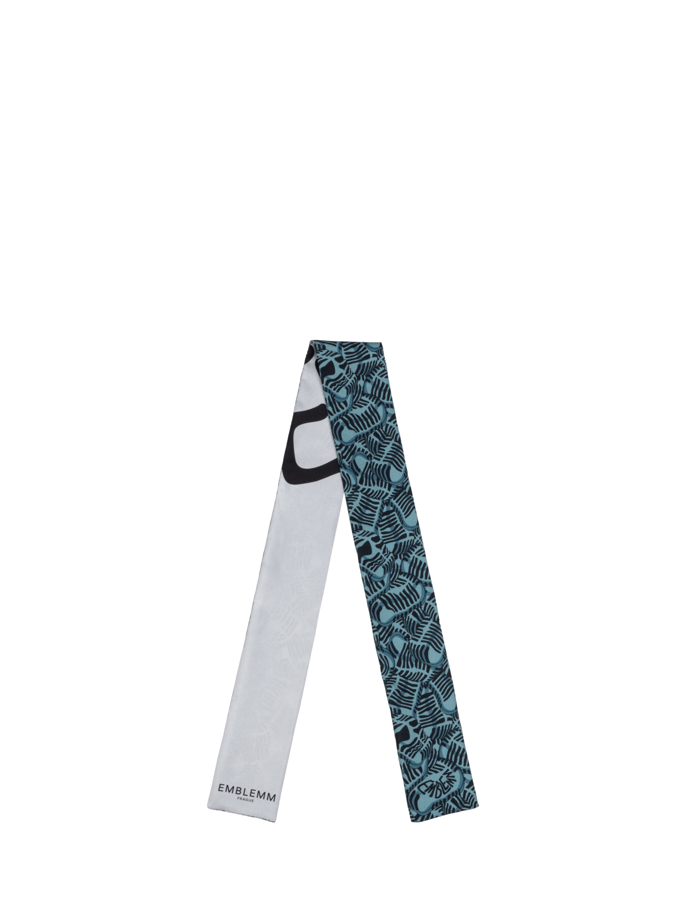 EMBLEMM Schal 'Liquid Mic' in Blau: Vorderseite