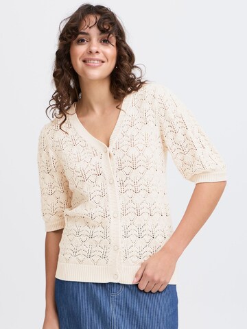 Fransa Knit cardigan ' FRKATELEEN CAR 2 ' in Beige
