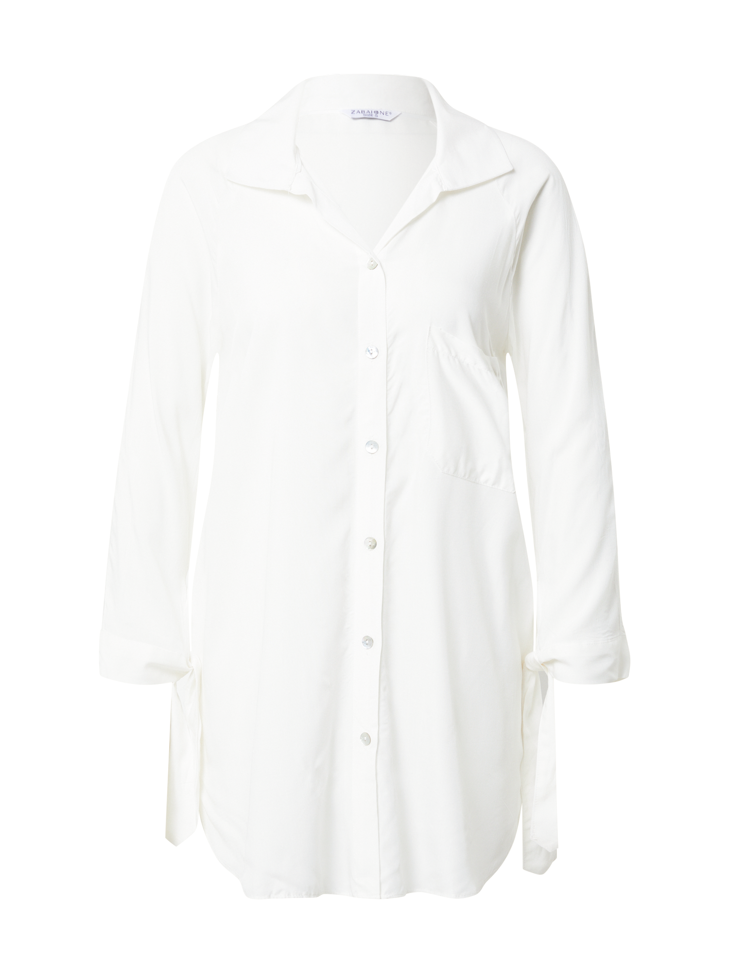 PqN8A Plus size ZABAIONE Bluzka Carmen w kolorze Białym 