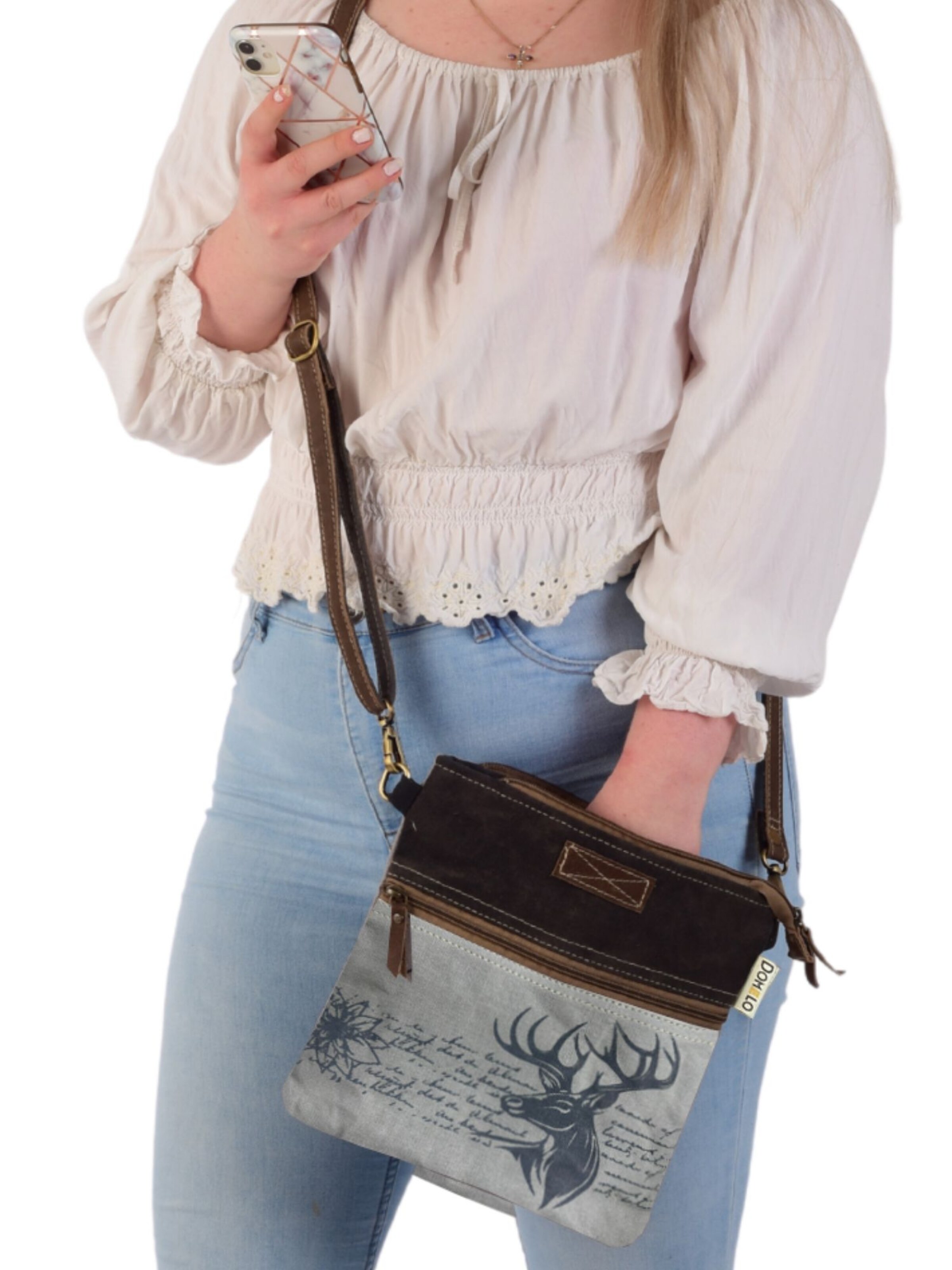 DOMELO Crossbody Bag 'Domelo' in Grey
