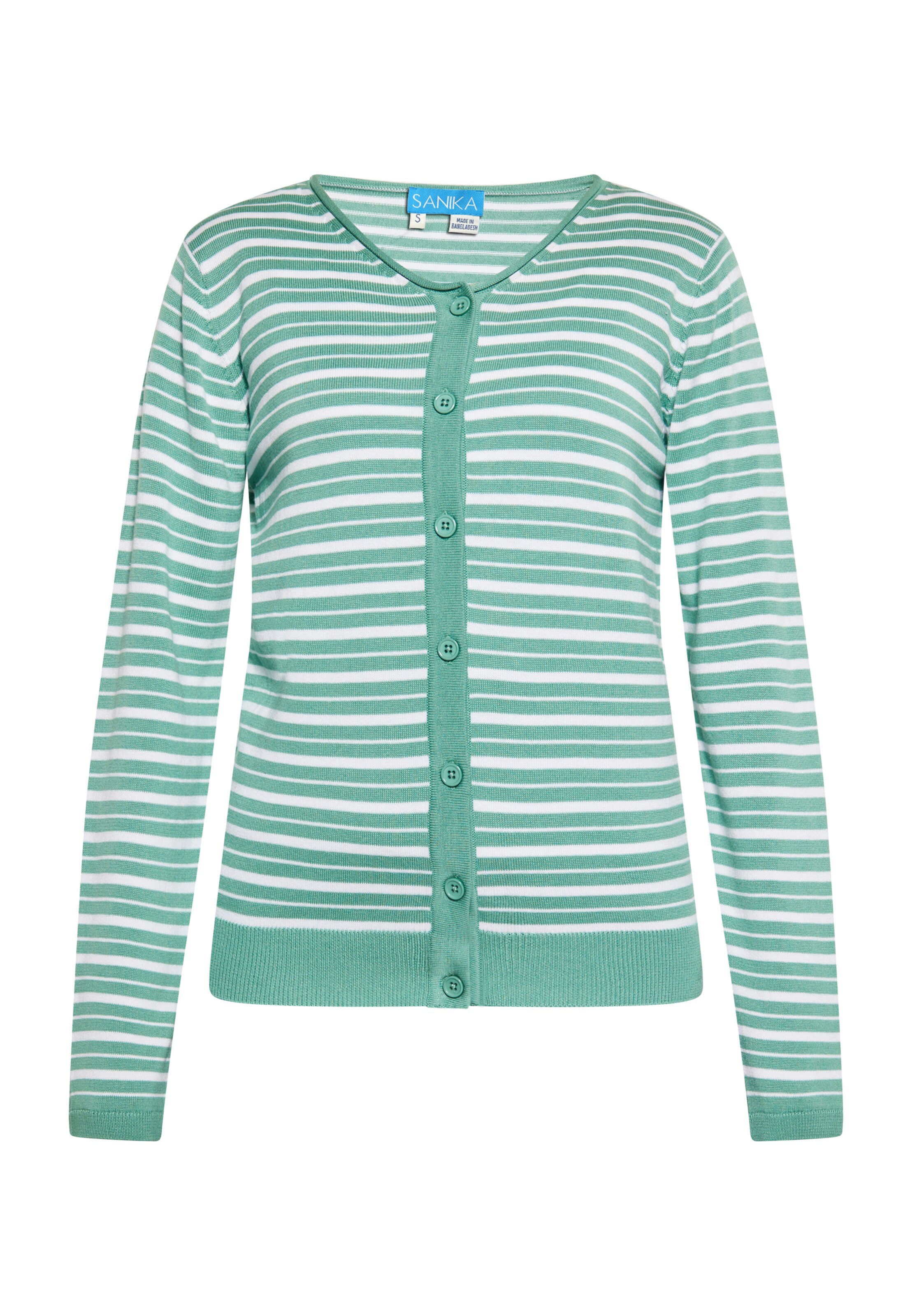 SANIKA Knit cardigan in Green: front