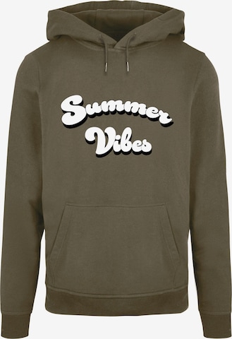Merchcode Sweatshirt 'Summer Vibes' in Groen: voorkant