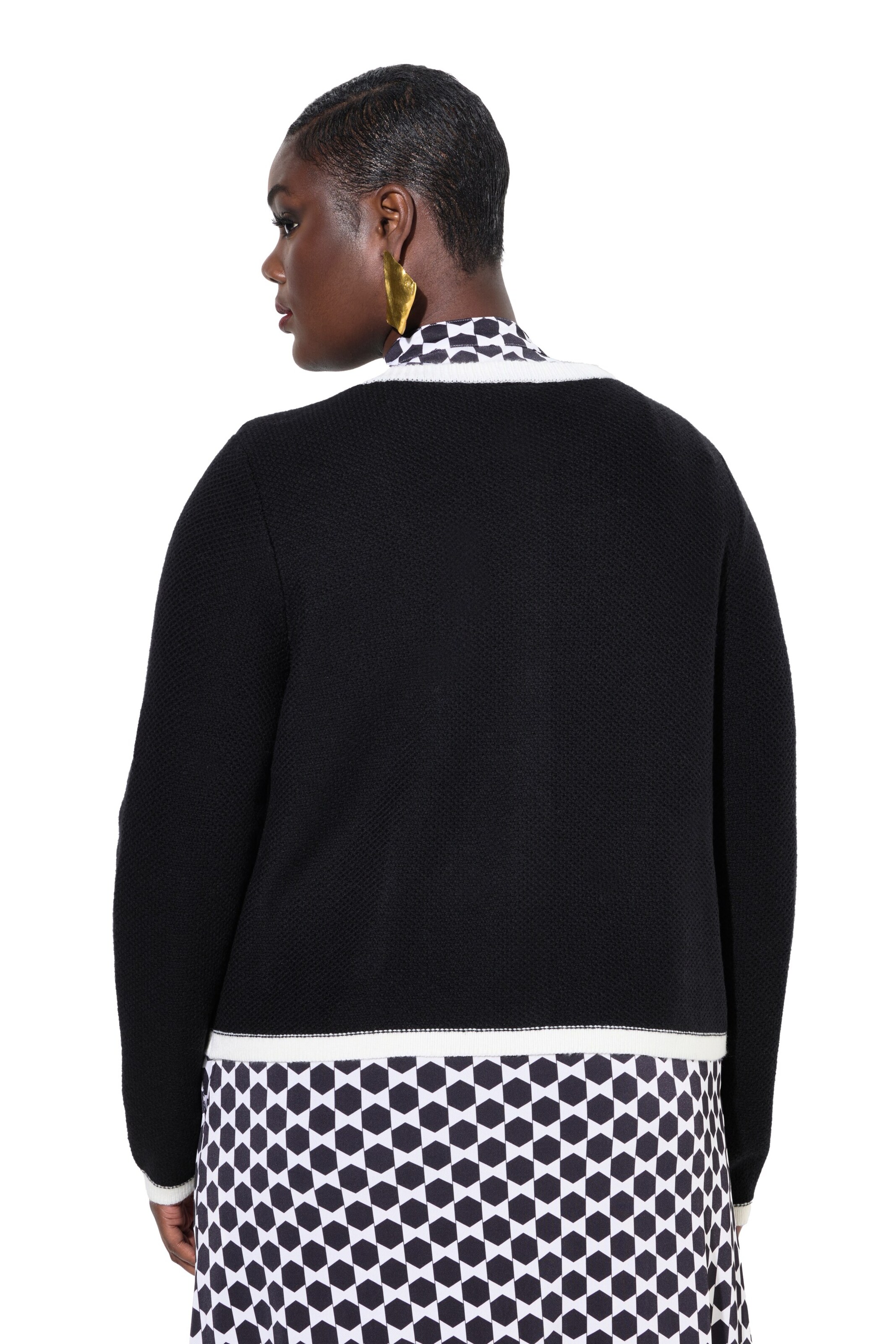 Ulla Popken Strickjacke in Schwarz