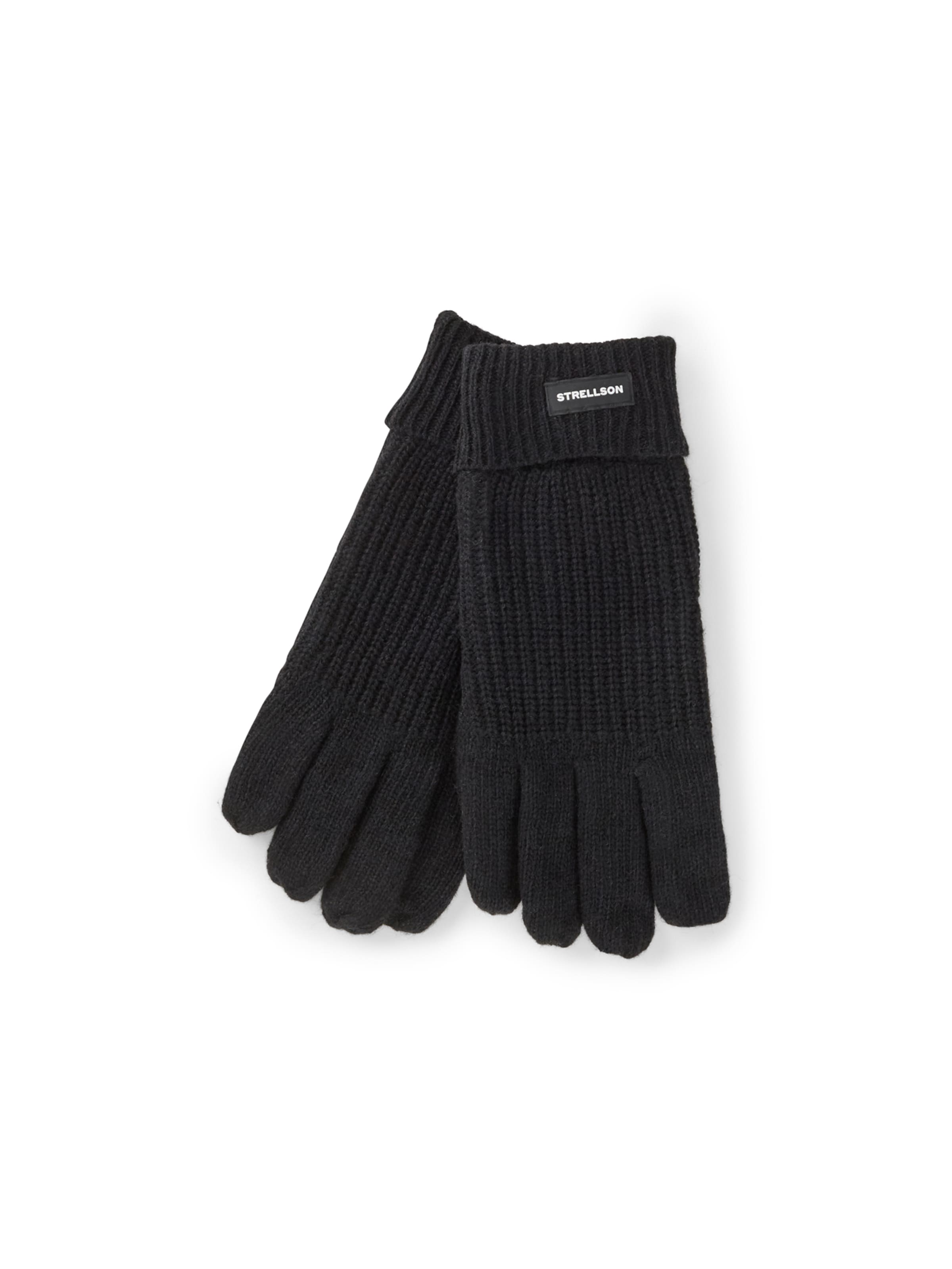 STRELLSON Full Finger Gloves ' Strickhandschuhe ' in Black