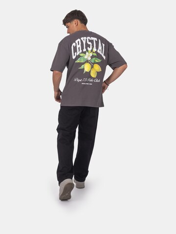 Crystal Paris Shirt 'Polo Club' in Grijs