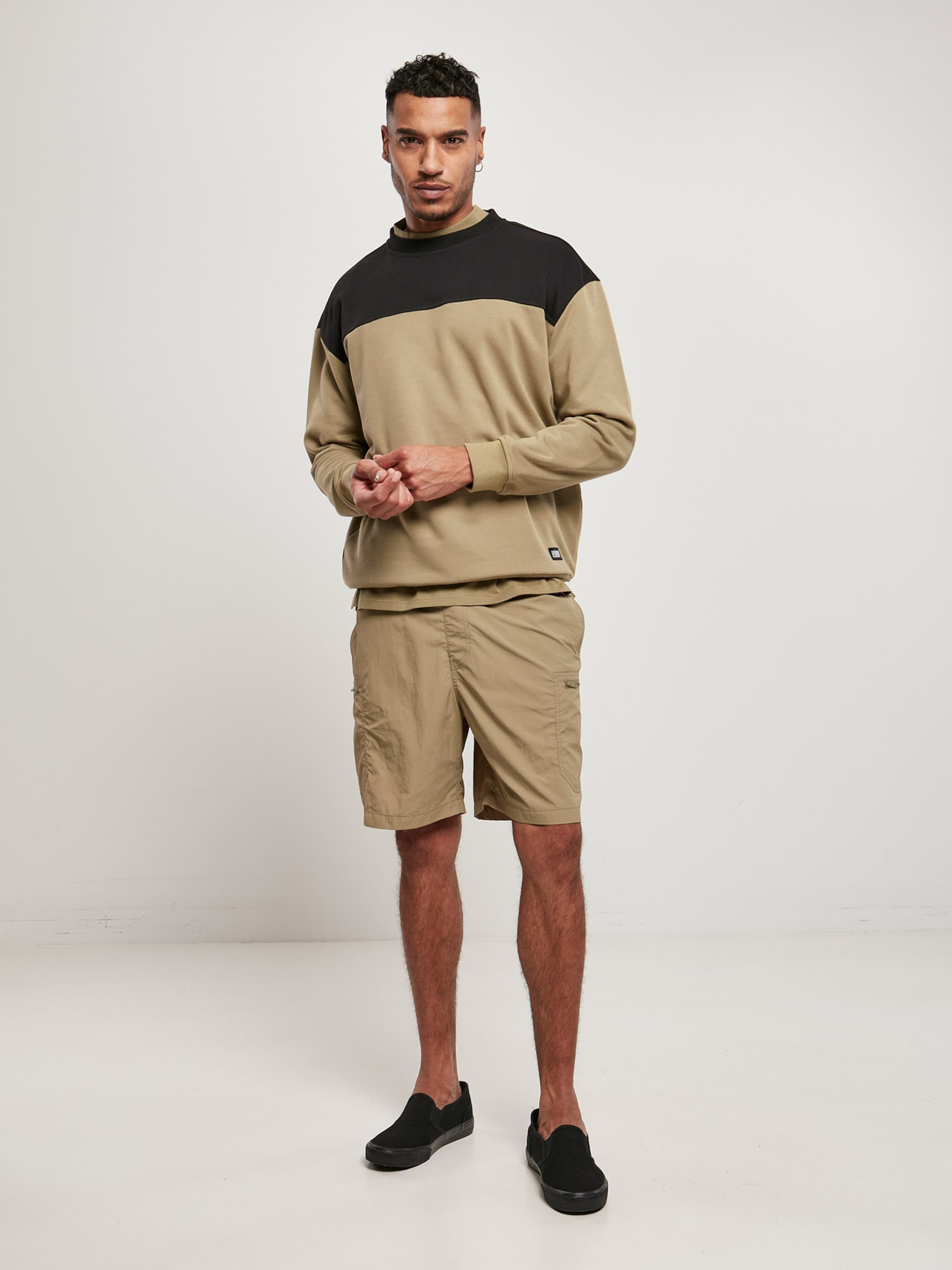 Männer Große Größen Urban Classics Sweatshirt in Beige - IX59982 Männer Große Größen Urban Classics Sweatshirt in Beige - IX59982