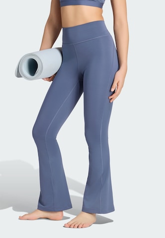 ADIDAS PERFORMANCE Flared Sportbroek 'All Me Essentials' in Blauw: voorkant