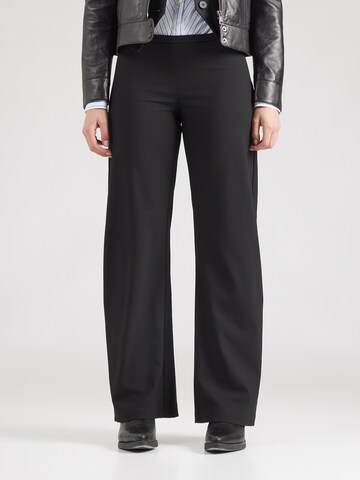 WEEKDAY Wide leg Παντελόνι 'Iris' σε μαύρο: μπροστά