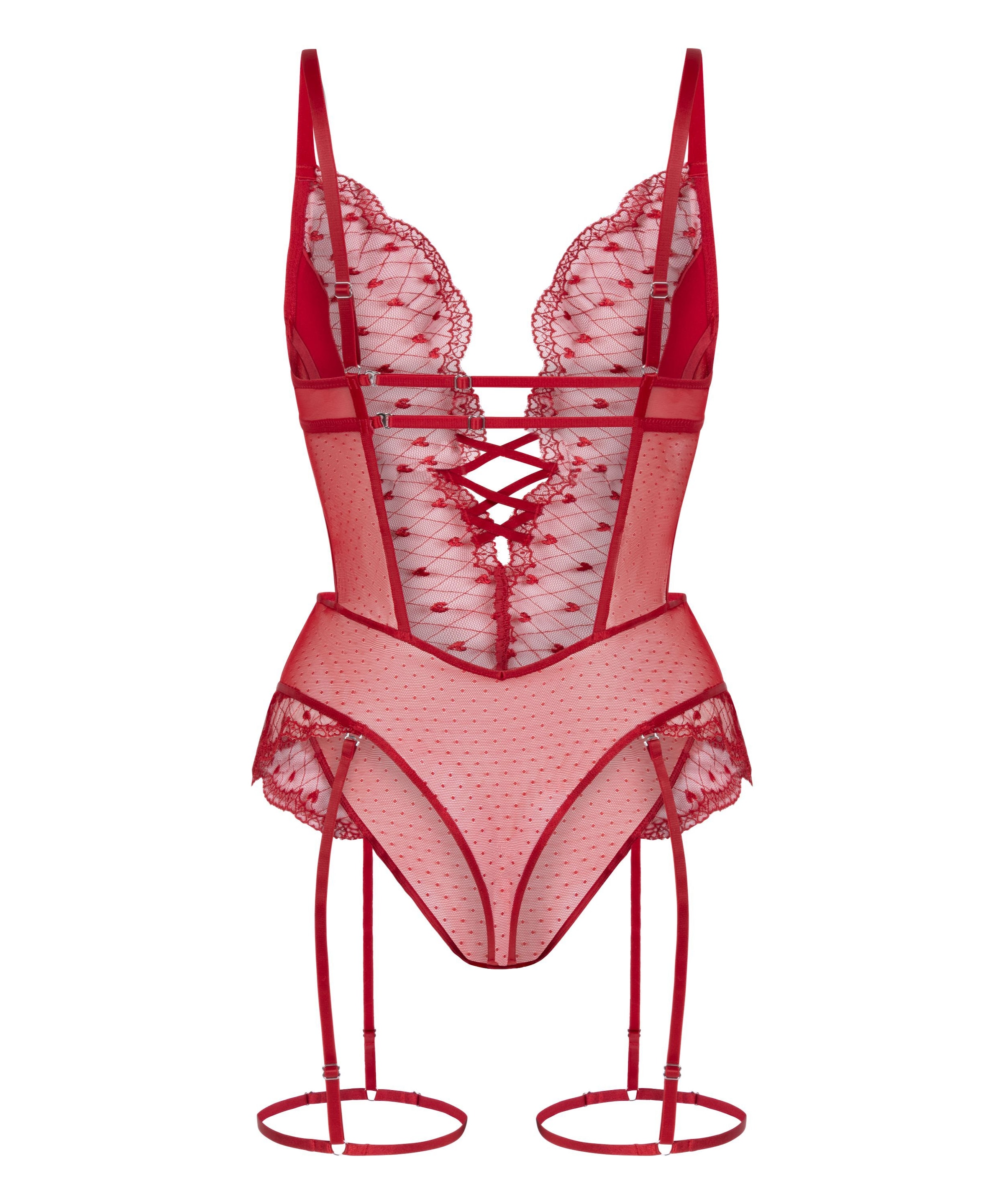 Hunkemöller Body 'Cordelie' in Rood