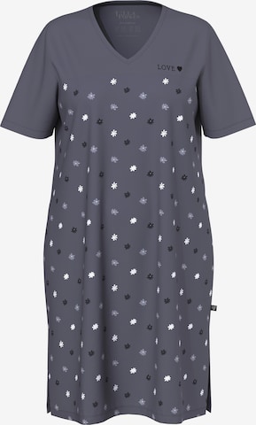 Ulla Popken Nachthemd in Grijs: voorkant