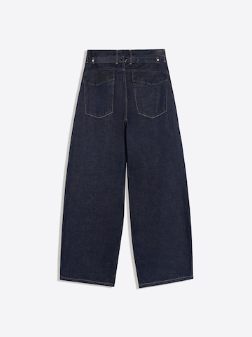 Wide Leg Jean Bershka en bleu