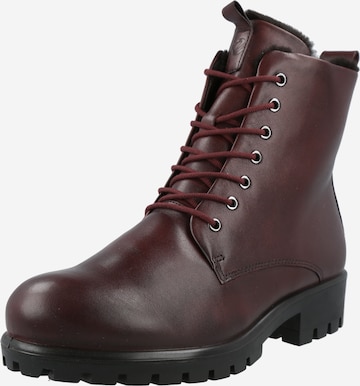 ECCO Lace-Up Ankle Boots in Brown: front