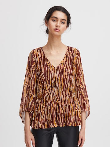 ICHI Blouse 'ILLY' in Brown: front