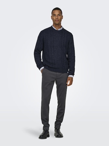 Only & Sons Sweater 'FLETCHER' in Blue