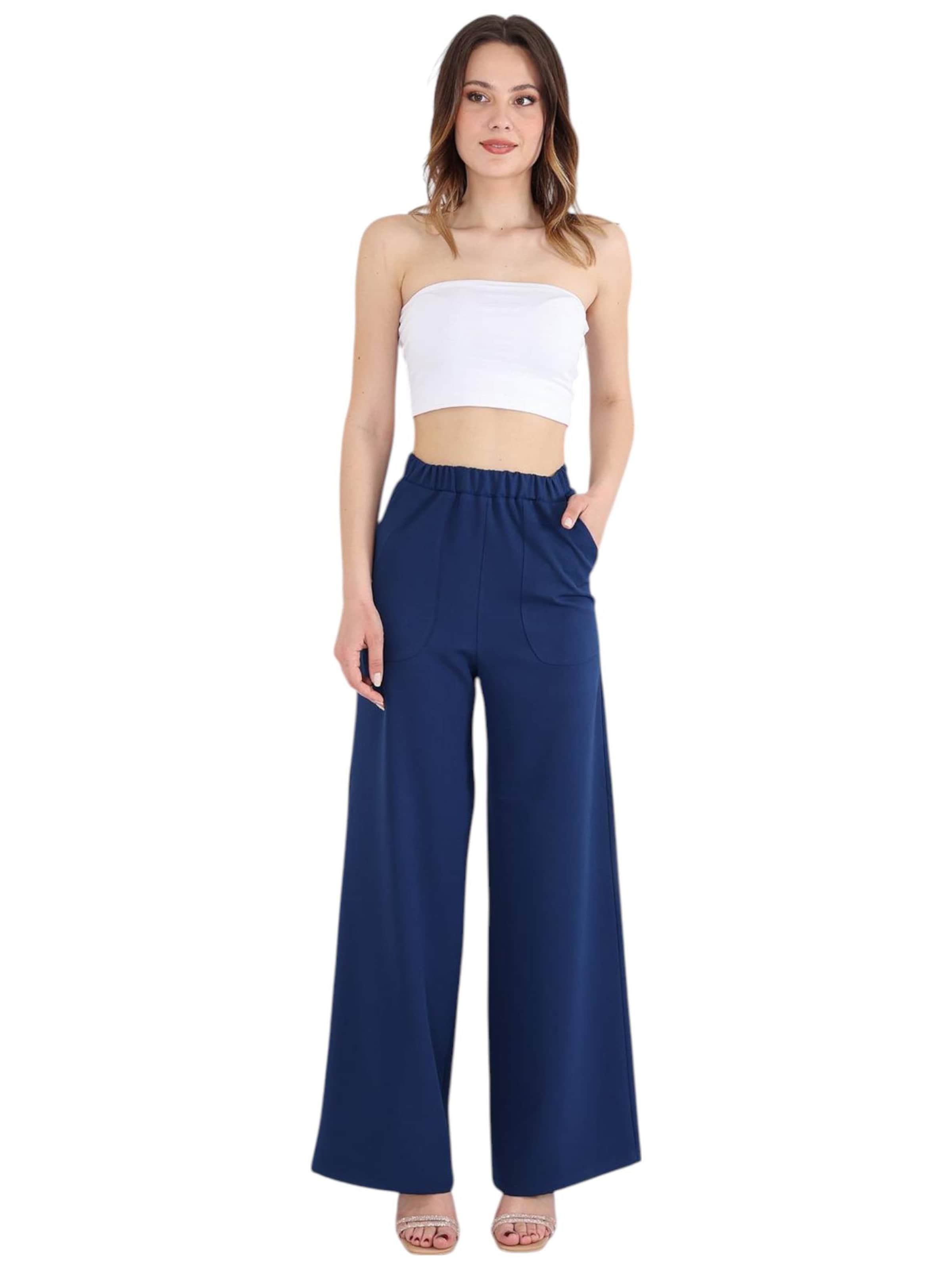 fashionshowcase Wide leg Broek 'ALIN' in Blauw
