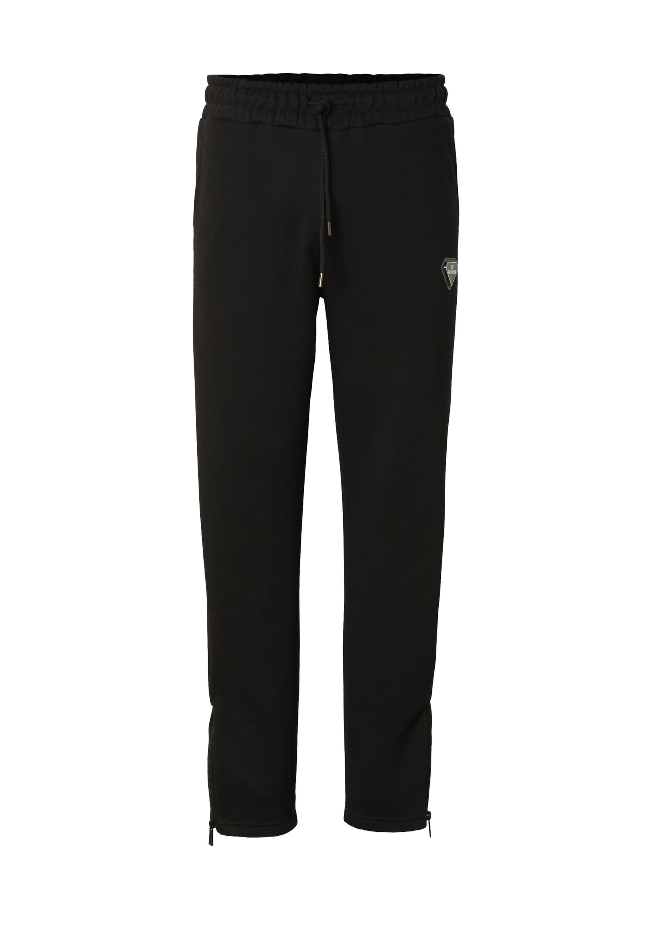 Slimfit Pantaloni 'Nox' di 2Y Premium in nero: frontale