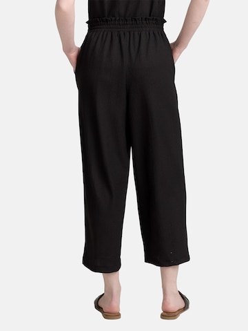 TOM TAILOR DENIM Wide leg Trousers in Black