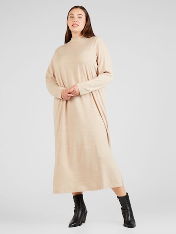 Vero Moda Curve Jurk 'KATIE' in Beige: voorkant