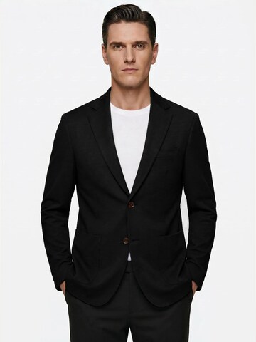 ALLTHEMEN Regular fit Suit Jacket 'Welle' in Black: front