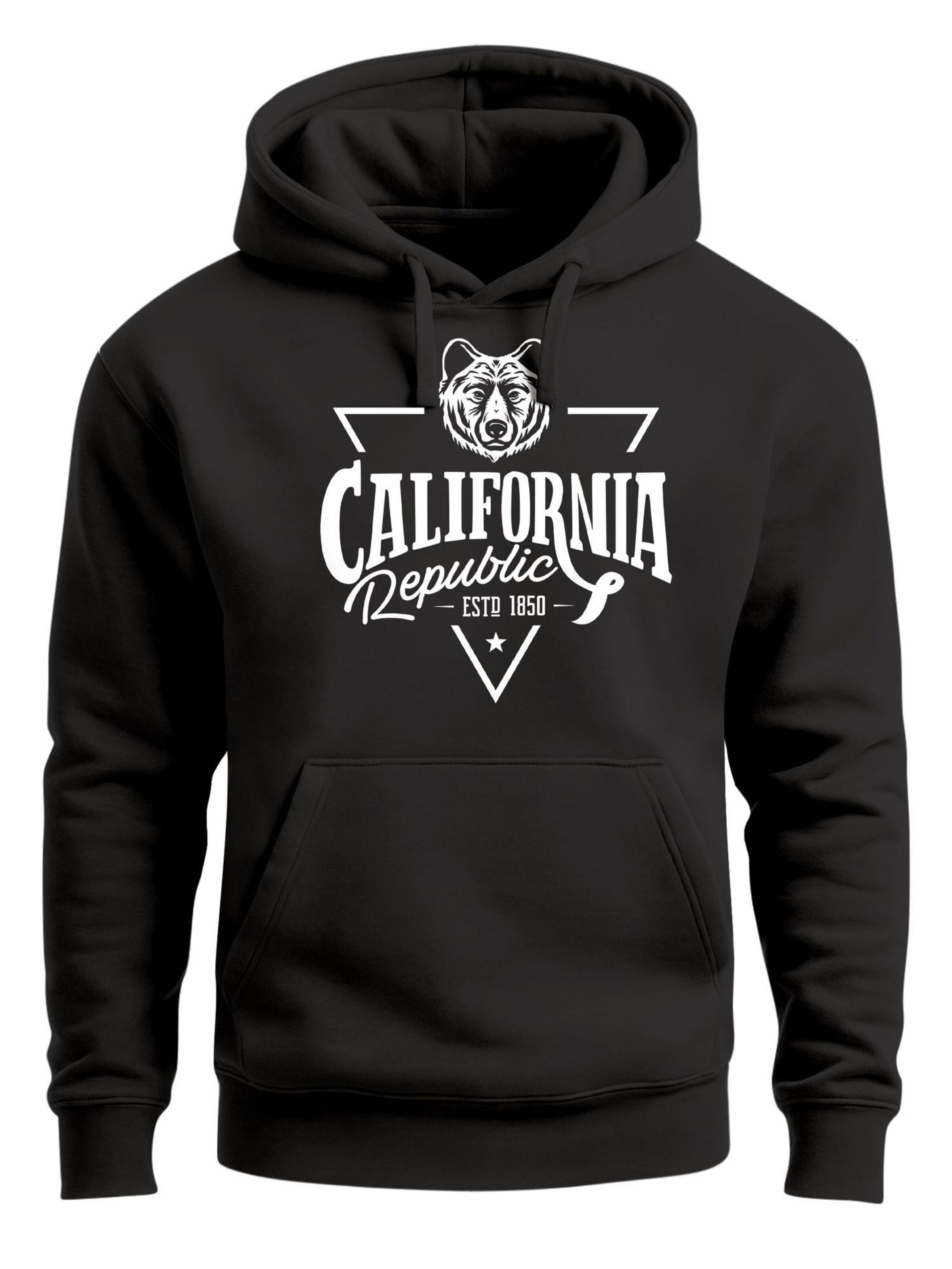 Neverless Sweatshirt 'California' in Black: front