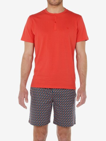 HOM Pyjama kort ' Ricardo ' in Rood: voorkant