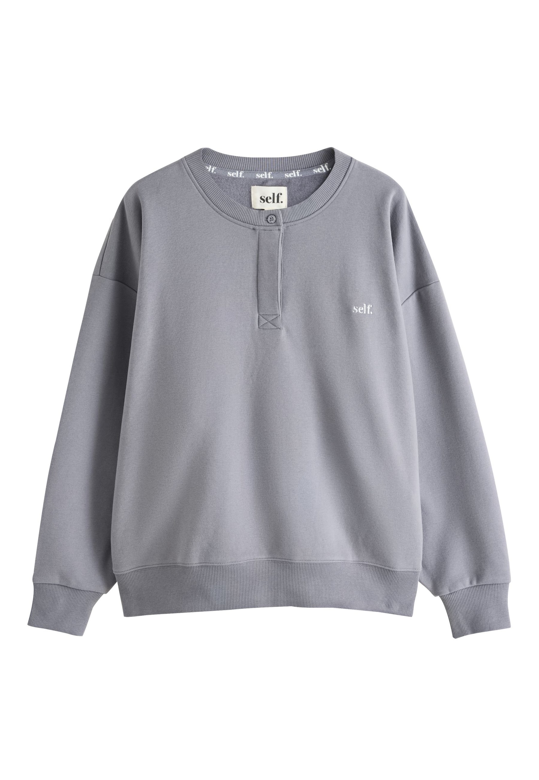 self. Sweatshirt i grå: forside