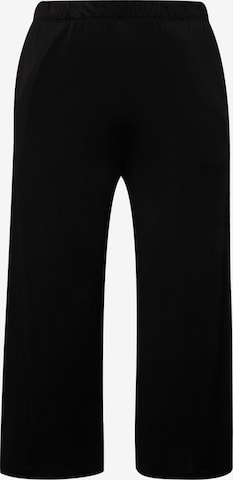 Ulla Popken Wide leg Trousers in Black: front